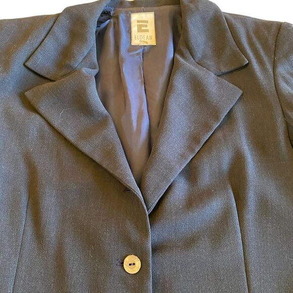 EUC Dark Blue Blazer by Canadian Designer Eldean - Picture 6 of 10